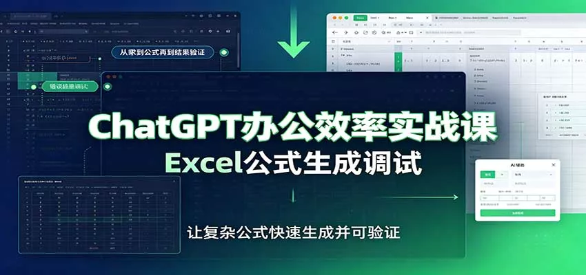 ChatGPT办公效率实战课：提示词技巧，Excel公式生成调试，文档编写教程客创社区-专注互联网轻资产资源整合与分享客创社区-专注互联网轻资产资源整合与分享