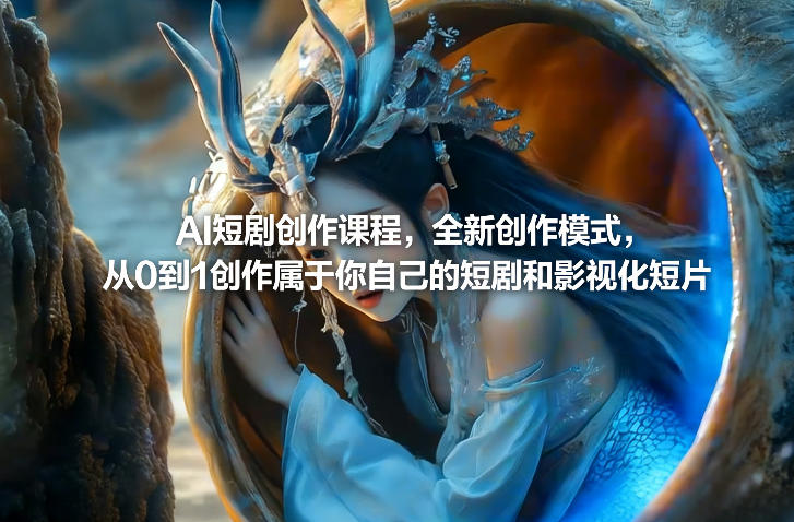 AI短剧创作课程，全新创作模式，从0到1创作属于你自己的短剧和影视化短片客创社区-专注互联网轻资产资源整合与分享客创社区-专注互联网轻资产资源整合与分享