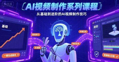 AI视频制作系列课程，从基础到进阶的AI视频制作技巧全涵盖-客创社 - 专注互联网轻资产创业及网络项目资源整合与分享客创社-免费且强大的项目分享网站！