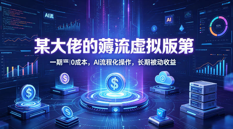 某大佬的薅流虚拟版第一期丨0成本，AI流程化操作，长期被动收益客创社区-专注互联网轻资产资源整合与分享客创社区-专注互联网轻资产资源整合与分享