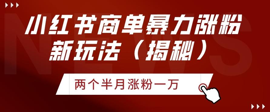 小红书商单暴力涨粉新玩法两个半月涨粉一万（揭秘）客创社 - 专注互联网轻资产创业及网络项目资源整合与分享客创社 - 专注互联网轻资产创业及网络项目资源整合与分享
