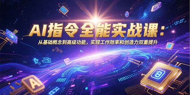 （15455期）AI指令全能实战课：从基础概念到高级功能，实现工作效率和创造力双重提升-客创社 - 专注互联网轻资产创业及网络项目资源整合与分享客创社-免费且强大的项目分享网站！