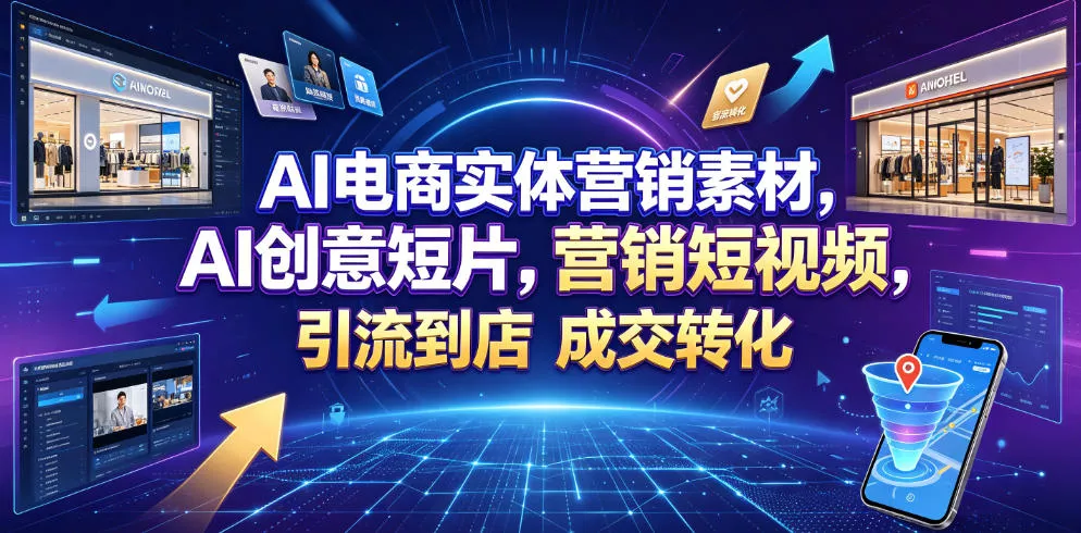 AI电商实体营销素材，AI创意短片，高效打造营销短视频，轻松引流到店，稳定提升门店客流与成交转化客创社区-专注互联网轻资产资源整合与分享客创社区-专注互联网轻资产资源整合与分享