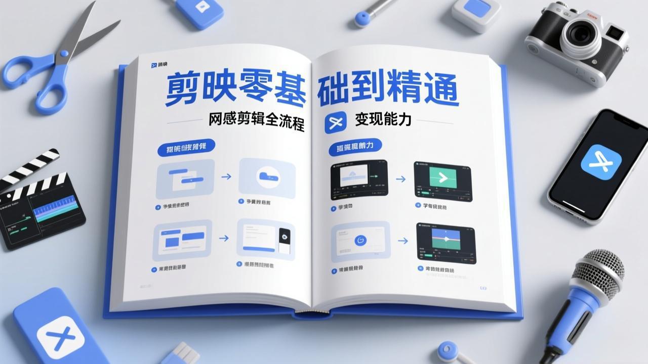 剪映零基础也能快速上手，从入门到精通掌握网感剪辑全流程，掌握能直接变现的剪辑能力-鱼见海资源网-免费PHP网站源码模板,插件软件网创AI智能体资源分享平台！