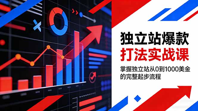 独立站爆款打法实战课，掌握独立站从0到1000美金的完整起步流程客创社区-专注互联网轻资产资源整合与分享客创社区-专注互联网轻资产资源整合与分享