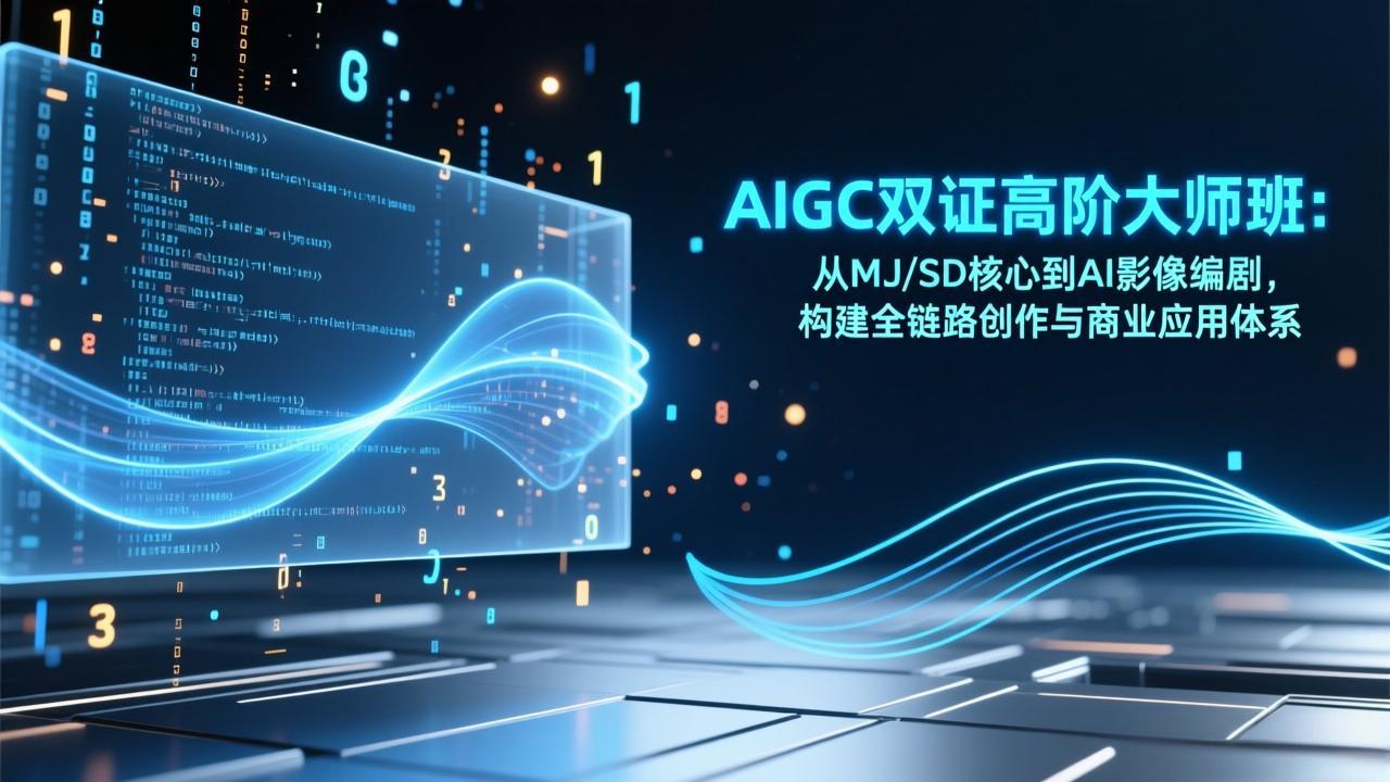 AIGC双证高阶大师班：从MJ/SD核心到AI影像编剧，构建全链路创作与商业应用体系客创社区-专注互联网轻资产资源整合与分享客创社区-专注互联网轻资产资源整合与分享