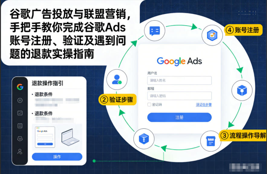 谷歌广告投放与联盟营销，手把手教你完成谷歌Ads账号注册、验证及遇到问题的退款实操指南客创社区-专注互联网轻资产资源整合与分享客创社区-专注互联网轻资产资源整合与分享