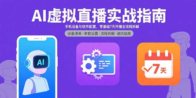 AI虚拟直播实战指南，手机设备与软件配置，零基础7天开播全流程拆解-客创社 - 专注互联网轻资产创业及网络项目资源整合与分享客创社-免费且强大的项目分享网站！