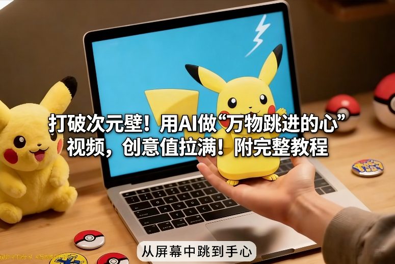 打破次元壁！用AI做【万物跳进手心】视频，创意值拉满！附完整教程客创社区-专注互联网轻资产资源整合与分享客创社区-专注互联网轻资产资源整合与分享