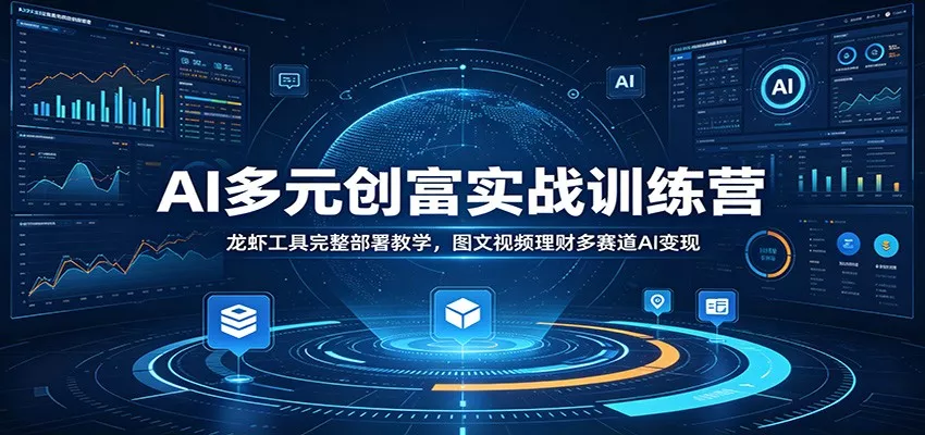 AI多元创富实战训练营：龙虾工具完整部署教学，图文视频理财多赛道AI变现客创社区-专注互联网轻资产资源整合与分享客创社区-专注互联网轻资产资源整合与分享
