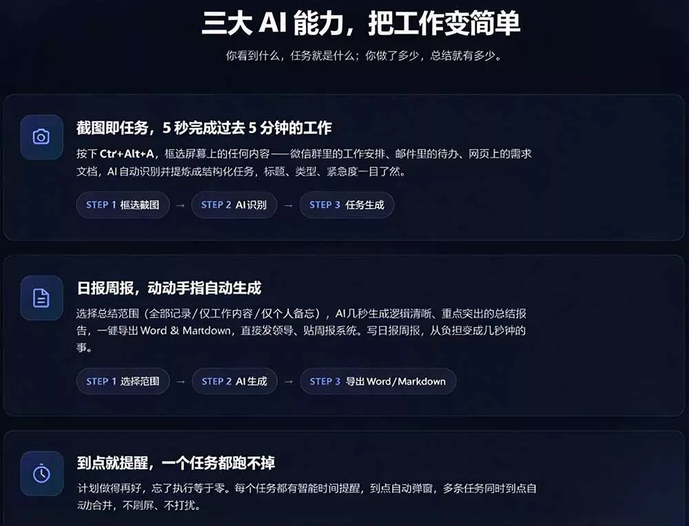 天天写日报周报写到头疼？截图一键选屏幕内容，AI 自动把它变成结
