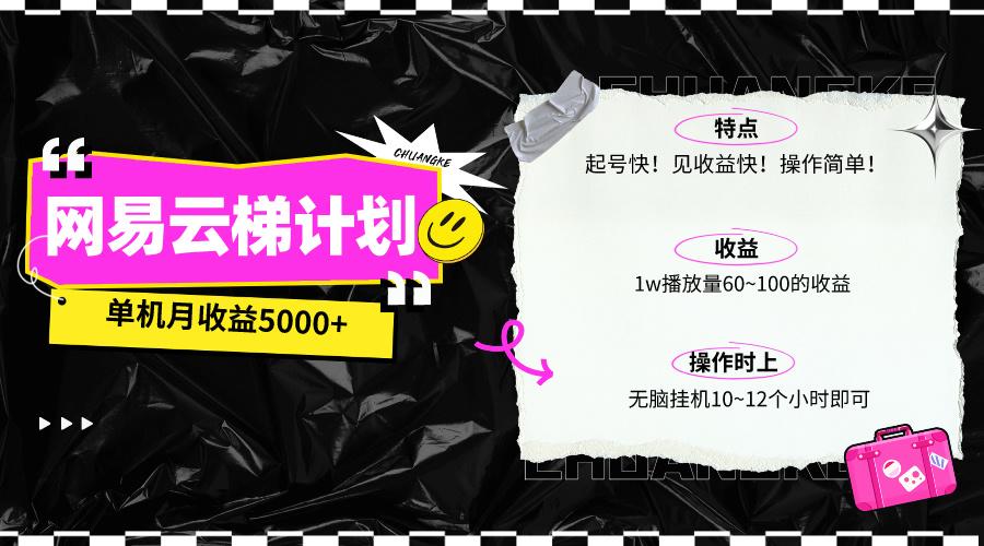 (10063期)最新网易云梯计划网页版，单机月收益5000+！可放大操作客创社 - 专注互联网轻资产创业及网络项目资源整合与分享客创社 - 专注互联网轻资产创业及网络项目资源整合与分享