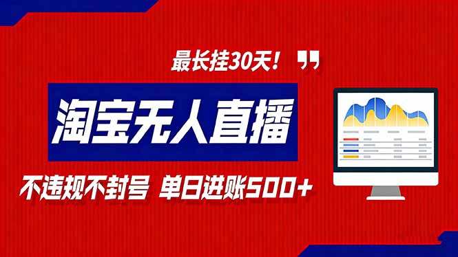 2026淘宝无人直播带货，不违规不封号，每日收益500+，最长挂30 天！客创社区-专注互联网轻资产资源整合与分享客创社区-专注互联网轻资产资源整合与分享