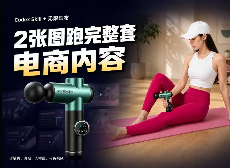 Codex+Skill+无限画布：两张图跑出一整套电商内容-云析科技
