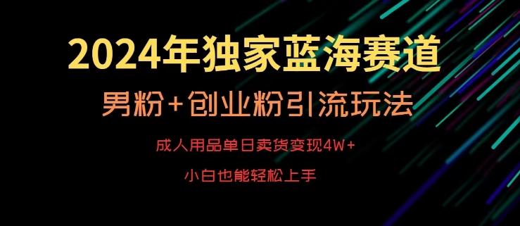 2024年独家蓝海赛道，成人用品单日卖货变现4W+，男粉+创业粉引流玩法，不愁搞不到流量【揭秘】客创社 - 专注互联网轻资产创业及网络项目资源整合与分享客创社 - 专注互联网轻资产创业及网络项目资源整合与分享