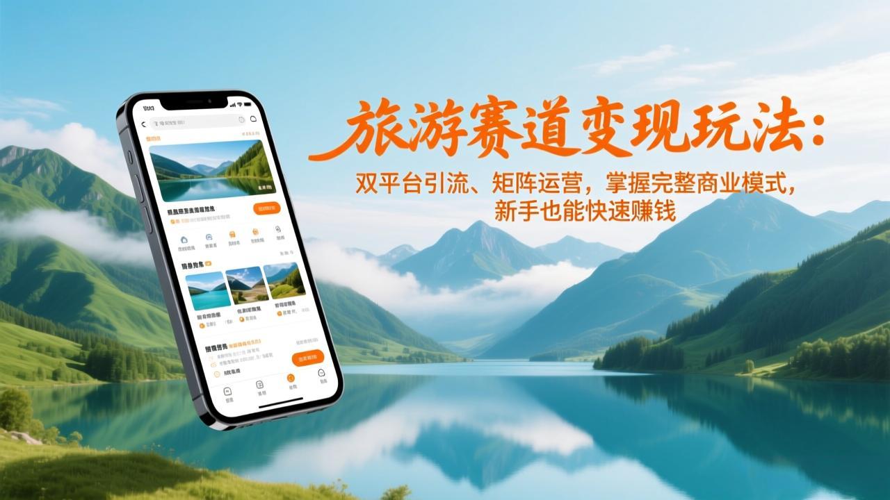 旅游赛道变现玩法：双平台引流、矩阵运营，掌握完整商业模式，新手也能快速赚钱客创社区-专注互联网轻资产资源整合与分享客创社区-专注互联网轻资产资源整合与分享