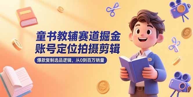 （15326期）童书教辅赛道掘金，账号定位拍摄剪辑，爆款复制选品逻辑，从0到百万销量-客创社 - 专注互联网轻资产创业及网络项目资源整合与分享客创社-免费且强大的项目分享网站！