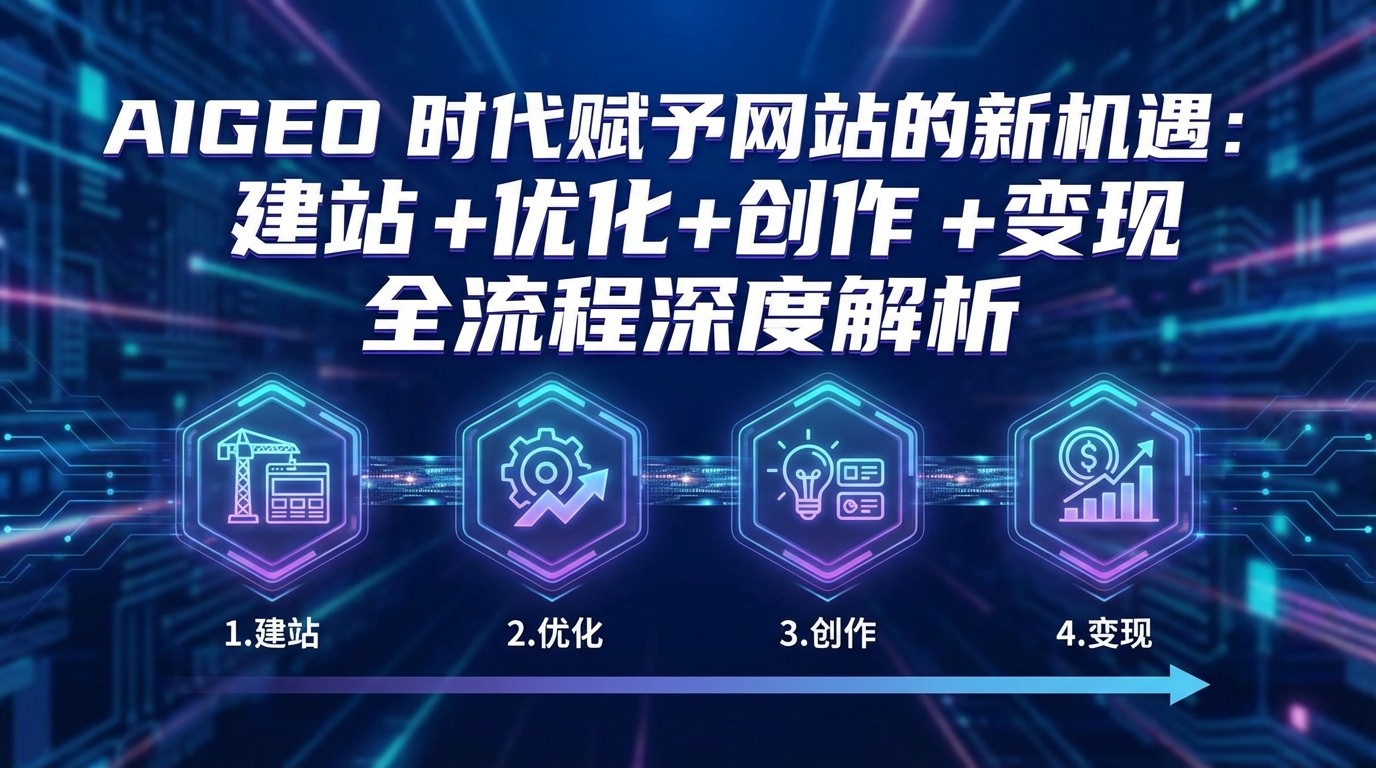 AIGEO+时代赋予网站的新机遇：建站+优化+创作+变现+全流程深度解析-鱼见海资源网-免费PHP网站源码模板,插件软件网创AI智能体资源分享平台！