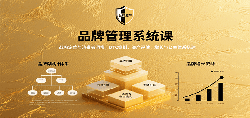 品牌管理系统课：战略定位与消费者洞察，DTC案例、资产评估，增长与公关体系搭建-客创社 - 专注互联网轻资产创业及网络项目资源整合与分享客创社-免费且强大的项目分享网站！