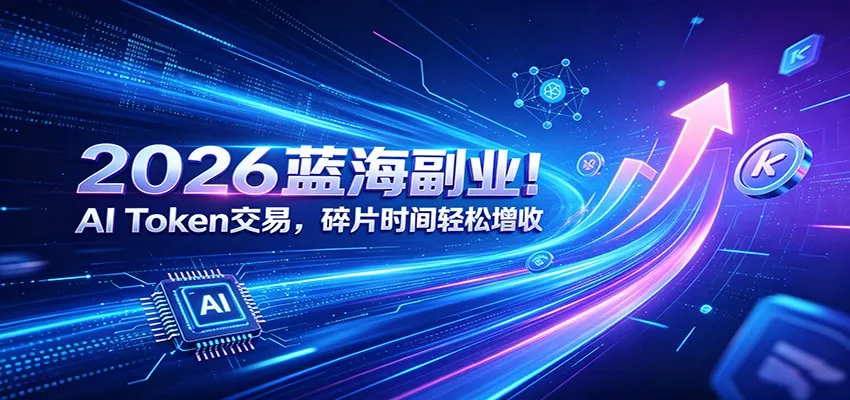 2026蓝海副业！AI Token交易，碎片时间轻松增收客创社区-专注互联网轻资产资源整合与分享客创社区-专注互联网轻资产资源整合与分享