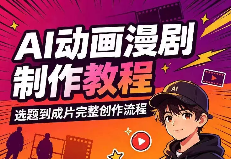 AI动画漫剧制作教程，从选题构思、分镜文案、AI绘图配音到剪映成片的完整创作流-鱼见海资源网-免费PHP网站源码模板,插件软件网创AI智能体资源分享平台！