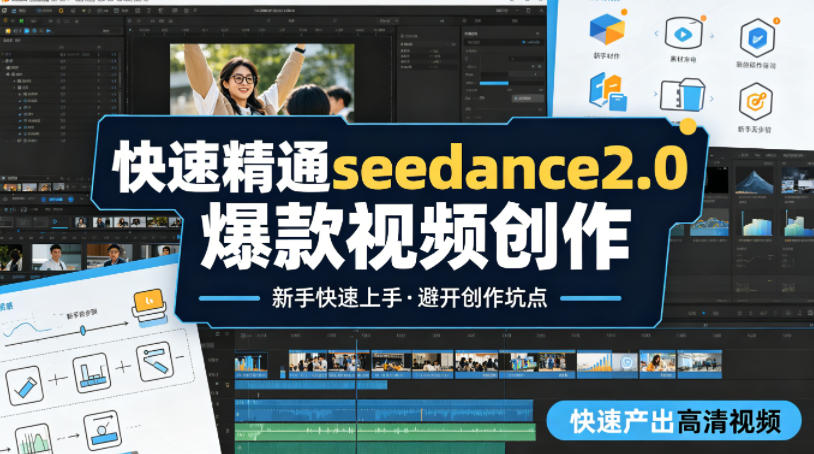 快速精通seedance2.0爆款视频创作，快速产出高清视频，避开大量创作坑点，新手也能快速上手客创社区-专注互联网轻资产资源整合与分享客创社区-专注互联网轻资产资源整合与分享