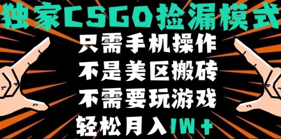 CSGO自动捡漏项目，最新独家玩法，不是美区搬砖，不需要了解和玩游戏，新手小白轻松月入1W+【揭秘】-客创社 - 专注互联网轻资产创业及网络项目资源整合与分享客创社-免费且强大的项目分享网站！