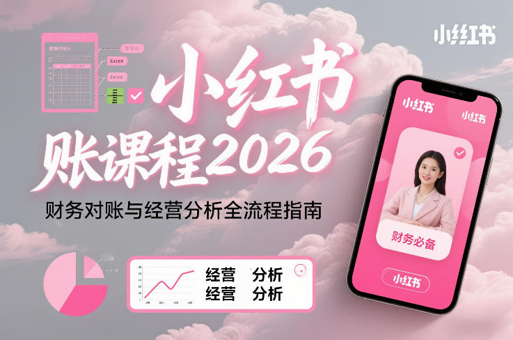 小红书对账课程2026，财务对账与经营分析全流程指南客创社区-专注互联网轻资产资源整合与分享客创社区-专注互联网轻资产资源整合与分享
