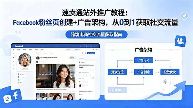速卖通站外推广教程：Facebook粉丝页创建+广告架构，从0到1获取社交流量客创社区-专注互联网轻资产资源整合与分享客创社区-专注互联网轻资产资源整合与分享