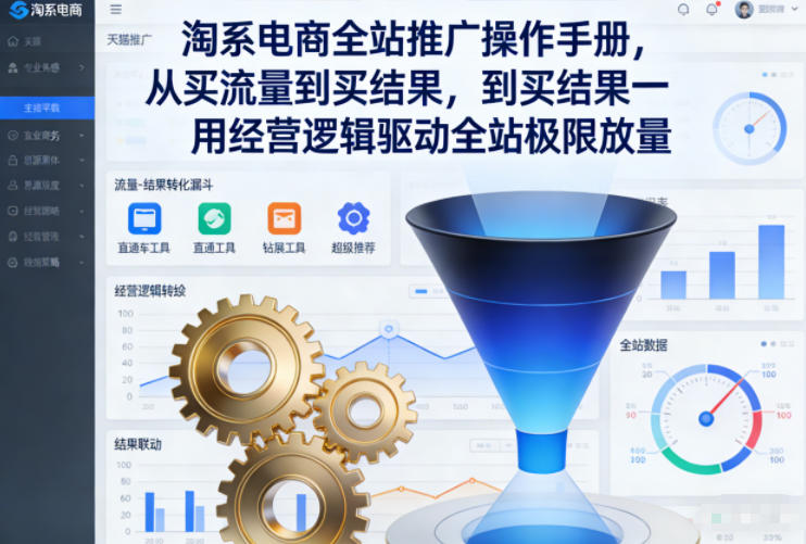 淘系电商全站推广操作手册，从买流量到买结果一用经营逻辑驱动全站极限放量客创社区-专注互联网轻资产资源整合与分享客创社区-专注互联网轻资产资源整合与分享