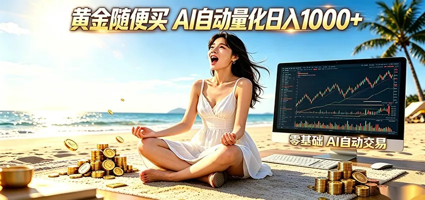 黄金随便买？AI自动外汇量化交易 在家当皇帝 日入1000+客创社区-专注互联网轻资产资源整合与分享客创社区-专注互联网轻资产资源整合与分享