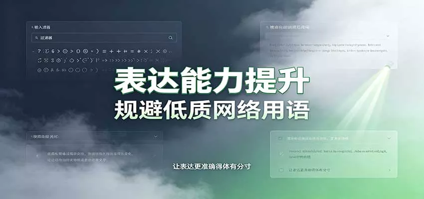 表达能力提升：语言塑造思想逻辑，规避低质网络用语，强化心智感知客创社区-专注互联网轻资产资源整合与分享客创社区-专注互联网轻资产资源整合与分享