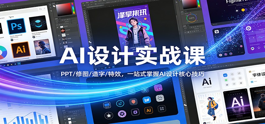 AI设计实战课：PPT/修图/造字/特效，一站式掌握AI设计核心技巧客创社区-专注互联网轻资产资源整合与分享客创社区-专注互联网轻资产资源整合与分享
