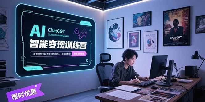 （15389期）AI智能变现训练营，ChatGPT写作变现，电影解说制作，图文带货方法论-客创社 - 专注互联网轻资产创业及网络项目资源整合与分享客创社-免费且强大的项目分享网站！