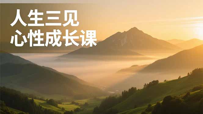 人生三见心性成长课，见天地众生自己，搞透人性安顿身心，活出清晰自我，内在富足无价客创社区-专注互联网轻资产资源整合与分享客创社区-专注互联网轻资产资源整合与分享