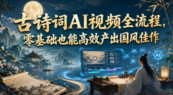 古诗词AI视频全流程，零基础也能高效产出国风佳作-软件百科