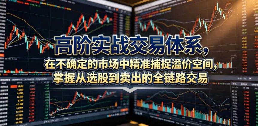高阶实战交易体系，在不确定的市场中精准捕捉溢价空间，掌握从选股到卖出的全链路交易心法(更新6月)客创社区-专注互联网轻资产资源整合与分享客创社区-专注互联网轻资产资源整合与分享