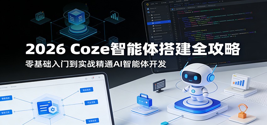 2026 Coze智能体搭建全攻略：零基础入门到实战精通AI智能体开发客创社区-专注互联网轻资产资源整合与分享客创社区-专注互联网轻资产资源整合与分享