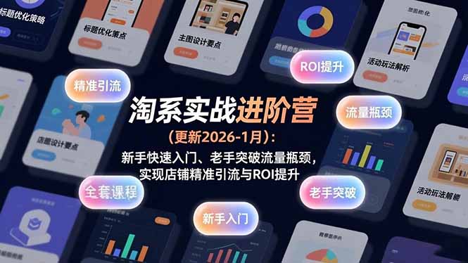 淘系实战进阶营(更新2026-1月客创社区-专注互联网轻资产资源整合与分享客创社区-专注互联网轻资产资源整合与分享
