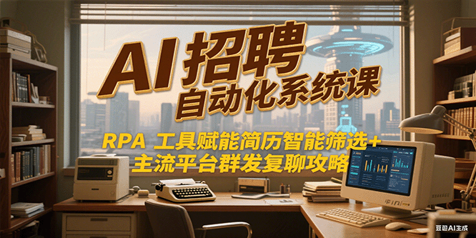 AI招聘自动化系统课，RPA工具赋能简历智能筛选+主流平台群发复聊全攻略-客创社 - 专注互联网轻资产创业及网络项目资源整合与分享客创社-免费且强大的项目分享网站！