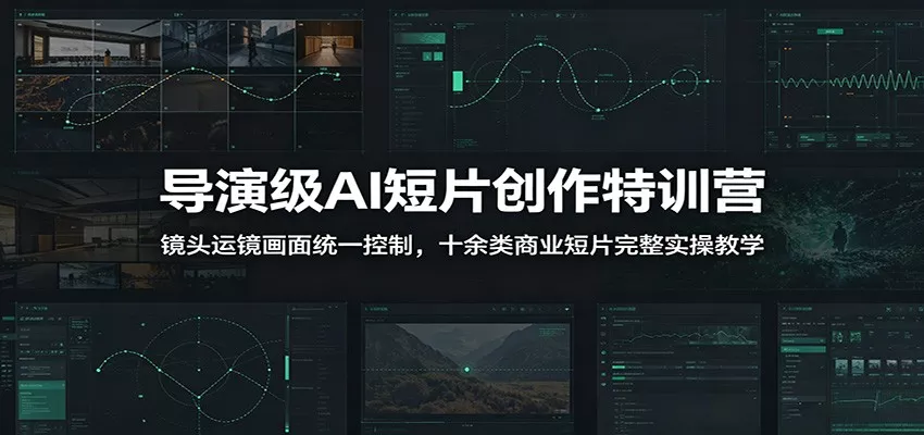 导演级AI短片创作特训营：镜头运镜画面统一控制，十余类商业短片完整实操教学(更新)客创社区-专注互联网轻资产资源整合与分享客创社区-专注互联网轻资产资源整合与分享