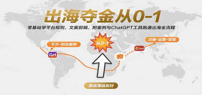 出海夺金从0-1：零基础学平台规则、文案剪辑，附案例与ChatGPT工具跑通出海全流程-客创社 - 专注互联网轻资产创业及网络项目资源整合与分享客创社-免费且强大的项目分享网站！