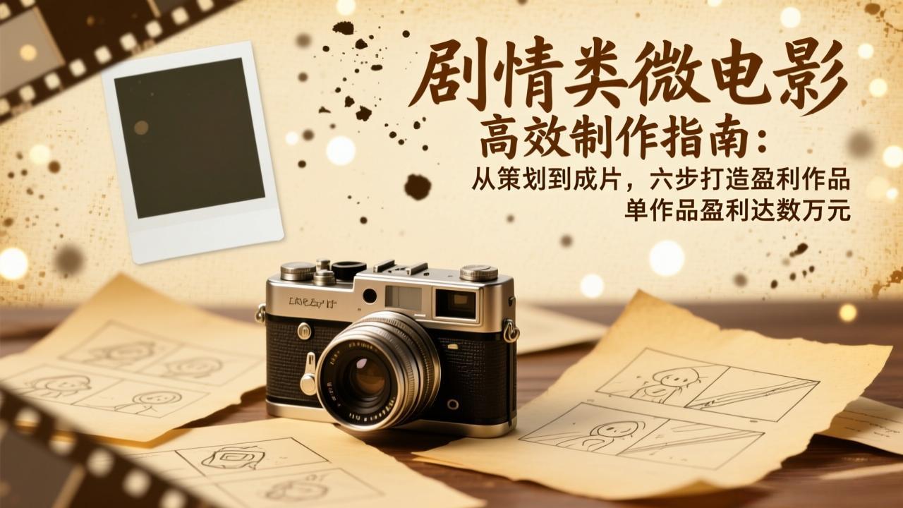 剧情类微电影高效制作指南：从策划到成片，六步打造盈利作品，单作品盈利达数万元客创社区-专注互联网轻资产资源整合与分享客创社区-专注互联网轻资产资源整合与分享