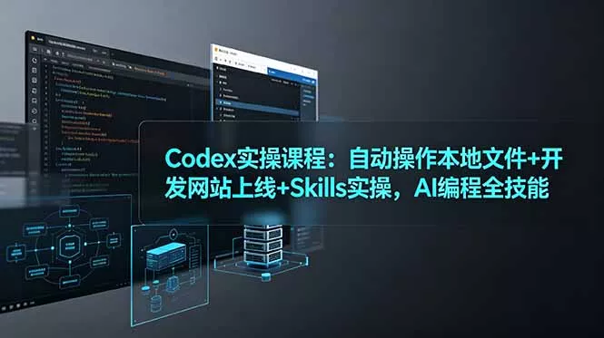 Codex实操课程：自动操作本地文件+开发网站上线+Skills实操，AI编程全技能客创社区-专注互联网轻资产资源整合与分享客创社区-专注互联网轻资产资源整合与分享
