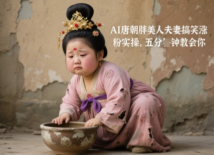 AI唐朝胖美人夫妻搞笑涨粉实操，五分钟教会你-客创社 - 专注互联网轻资产创业及网络项目资源整合与分享客创社-免费且强大的项目分享网站！