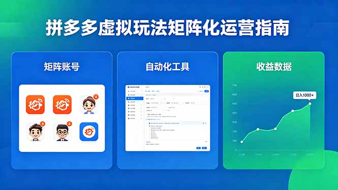 闭眼可复制的拼多多虚拟玩法，矩阵化运营，长期稳定日入 1000+客创社区-专注互联网轻资产资源整合与分享客创社区-专注互联网轻资产资源整合与分享