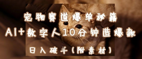 宠物赛道爆单秘籍：AI+数字人10分钟造爆款，日入1k客创社 - 专注互联网轻资产创业及网络项目资源整合与分享客创社 - 专注互联网轻资产创业及网络项目资源整合与分享