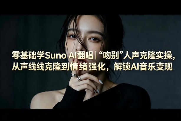 零基础学Suno AI翻唱｜《吻别》人声克隆实操，从声线克隆到情绪强化，解锁AI音乐变现-云动网创-专注网络创业项目推广与实战，致力于打造一个高质量的网络创业搞钱圈子。