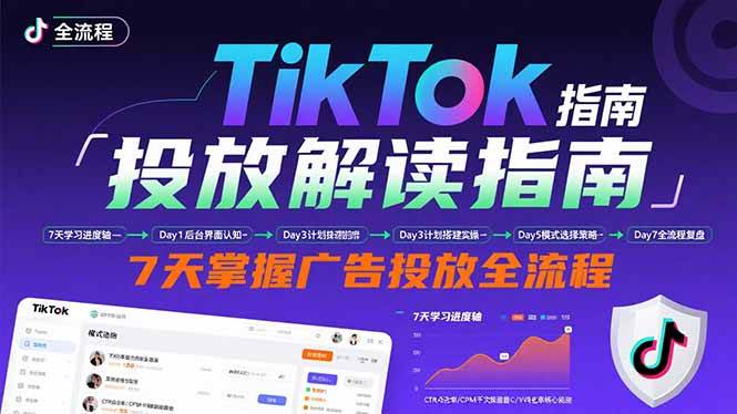 （15753期）TikTok投放解读指南：后台操作/计划建立/模式选择，7天掌握广告投放全流程-客创社 - 专注互联网轻资产创业及网络项目资源整合与分享客创社-免费且强大的项目分享网站！
