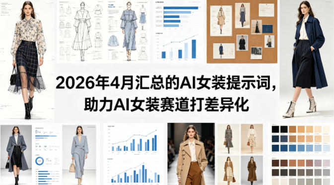 2026年4月汇总的AI女装提示词，助力AI女装赛道打差异化客创社区-专注互联网轻资产资源整合与分享客创社区-专注互联网轻资产资源整合与分享